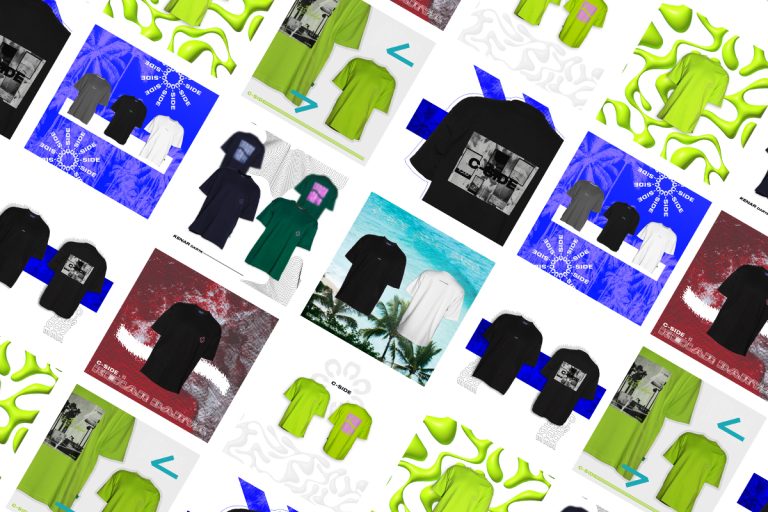 تصاویر خلاقانه محصولات برند سی ساید که داستان برند و کالکشن‌ها را روایت می‌کنند.